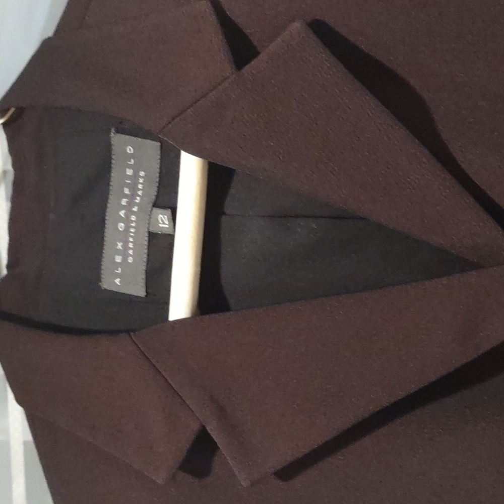 Alex Garfield Duster Long jacket, coat iridescent 12 Black Red Purple - Picture 5 of 8